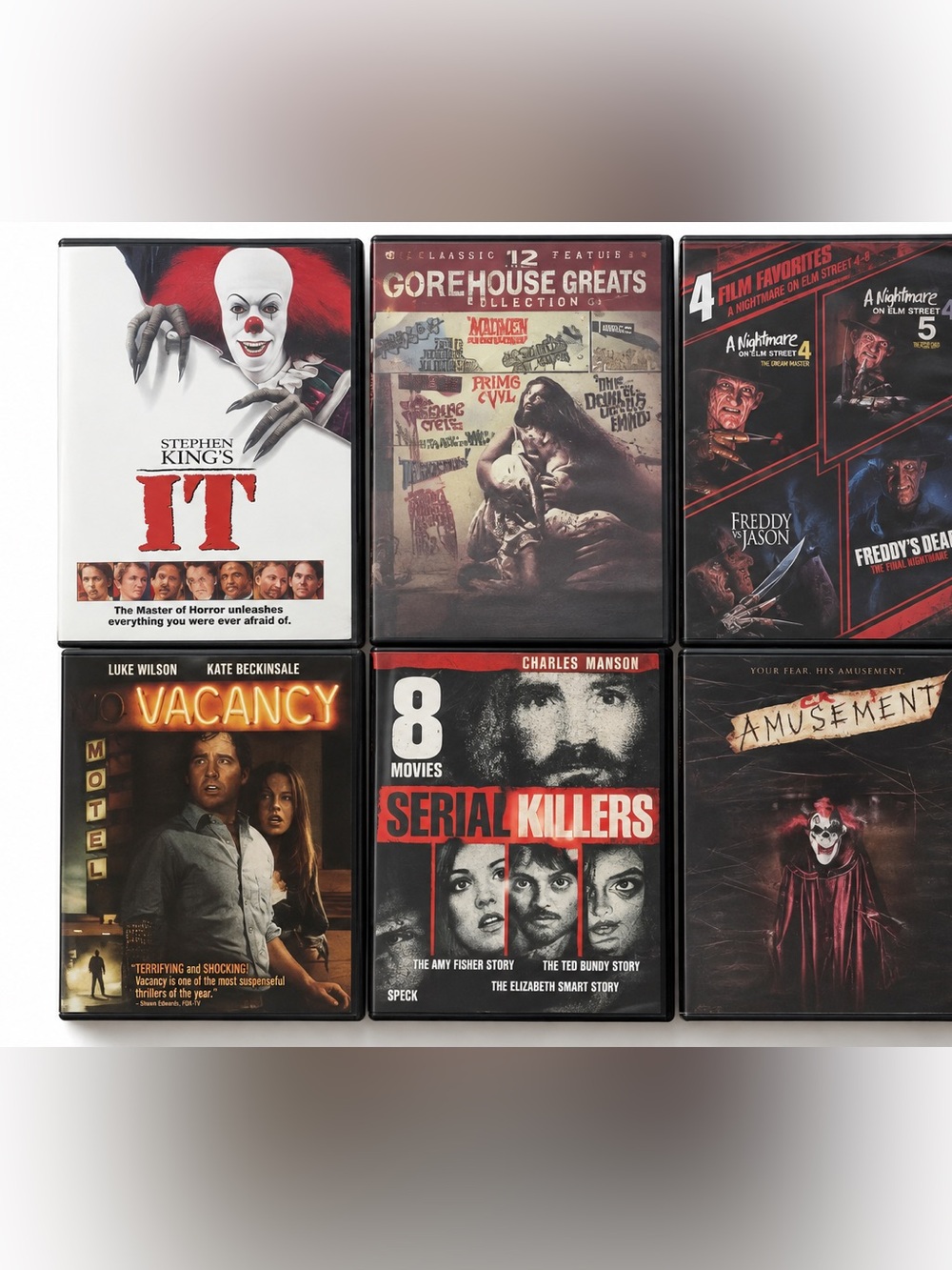 Spooky Season DVD Horror Bundle, Clowns Creatures and Killers